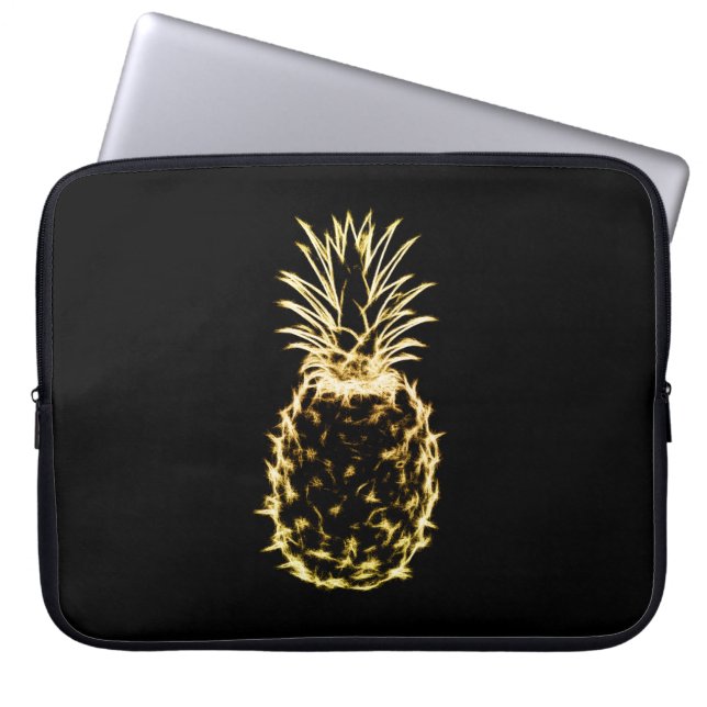 Scribble Pineapple Laptop Sleeve (Voorkant)
