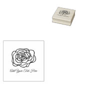 Scribble Roos Kleine Bedrijven Logo Rubberstempel (Gestempeld)