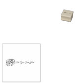 Scribble Roos Kleine Bedrijven Logo Rubberstempel (Gestempeld)