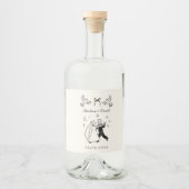 Scribble Sketch Trouwfles Sticker (Voorkant)