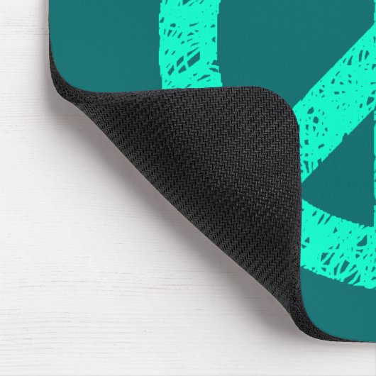 Scribble Stenciled Peace Symbol Muismat (Hoek)