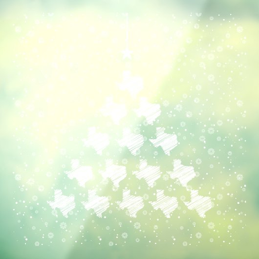 Scribble Texas Kerstmis Raamsticker (Vel 3)