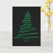 Scribble Tree-kerstkaart Kaart (Gele Bloem)