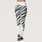 Scribble Yoga Broek, zwart en wit Leggings (Achterkant)