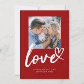 Scribbled Hearts Valentijnsdag Foto Feestdagenkaart (Voorkant)