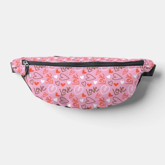 Scribbled Love Hearts Fanny Pack (Poser)