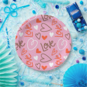 Scribbled Love Hearts Paper Bord (Feest)