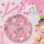 Scribbled Love Hearts Paper Bord (Feest)