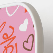 Scribbled Love Hearts Pickleball Paddle (Links Detail)