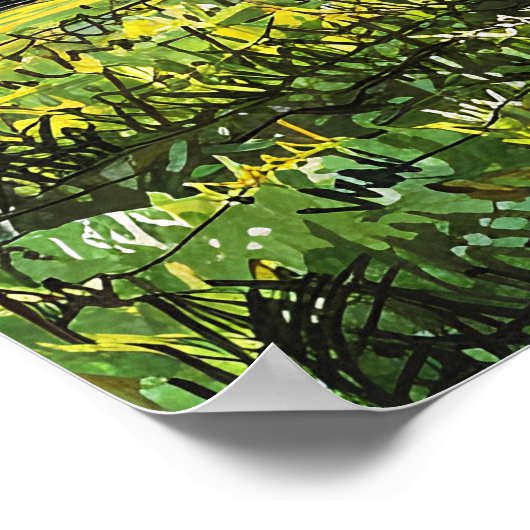 Scribbled Tree - Line Art Style Landscape Poster (Hoek)