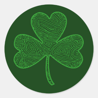 Scribbleprint Clover Ronde Sticker