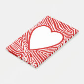 Scribbleprint hart post-it® notes (Schuin)