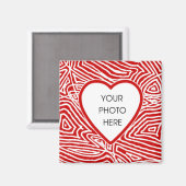 Scribbleprint Heart Border Magnet Sjabloon Magneet (Voorkant / Achterkant)