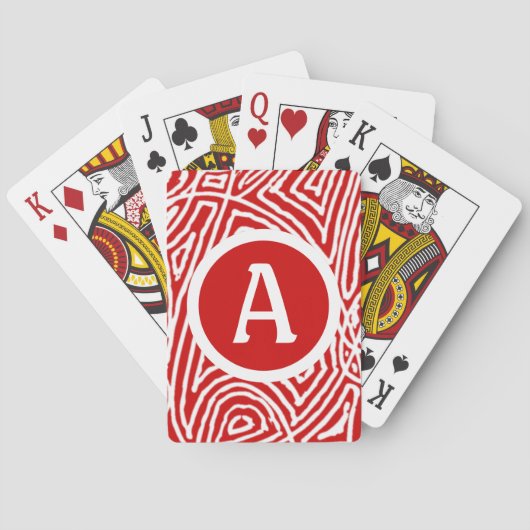 Scribbleprint Initiaal Pokerkaarten (Achterkant)