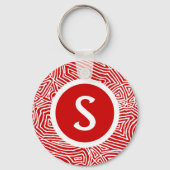 Scribbleprint Initiaal Sleutelhanger (Voorkant)