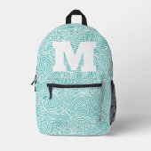Scribbleprint Initial Backpack Bedrukte Rugzak (Voorkant)