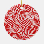 Scribbleprint Kerstmis Keramisch Ornament (Achterkant)