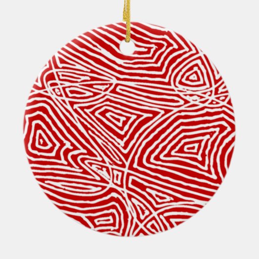 Scribbleprint Kerstmis Keramisch Ornament (Achterkant)