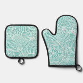 Scribbleprint Ovenwant & Pannenlap Set (Voorkant)