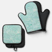 Scribbleprint Ovenwant & Pannenlap Set (Voorkant / Achterkant)