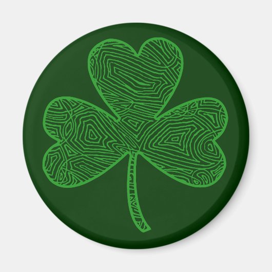 Scribbleprint Shamrock Magnet Magneet (Voorkant)