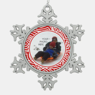Scribbleprint Sneeuwvlok Tin Sneeuwvlok Ornament