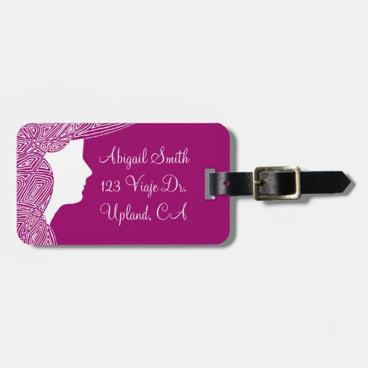 Scribbleprint Waves Bagagelabel (Voorkant horizontaal)