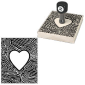 Scribbleprints Heart Rubberstempel (Gestempeld)