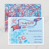 SCRIBBLES sur NOTEPAPER Bat Bat mitzvah Carte de r (Devant / Derrière)