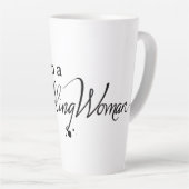 Scribbling Vrouw Latte Mok (Rechterhoek)