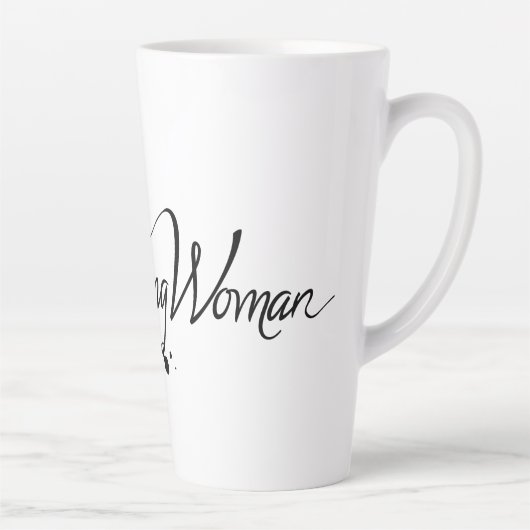 Scribbling Vrouw Latte Mok (Rechts)
