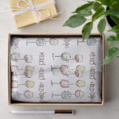 Scribbly doodle wine glass pattern Merry Christmas Tissuepapier (Geschenk)