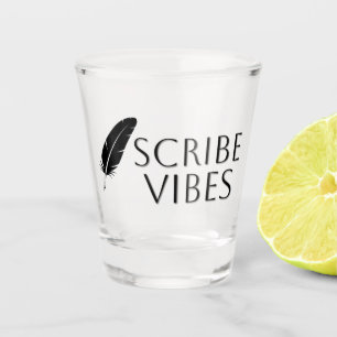 Scribe Vibes Auteur Schrijver Dichter Shot Glas