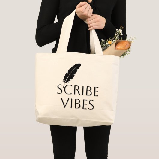 Scribe Vibes Author Writer Poet  Grote Tote Bag (Voorkant (product))