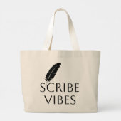 Scribe Vibes Author Writer Poet  Grote Tote Bag (Achterkant)