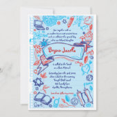 SCRIBLES sur NOTEPAPER Bat Bat mitzvah Invitation (Devant)
