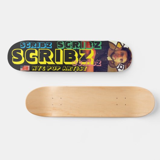 SCRIBZ NYC POP ARTIST 7 3/4" Skateboard Deck (Horz)