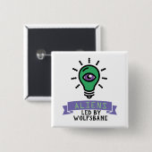 Scrimo Team Aliens Pin Vierkante Button 5,1 Cm (Voorkant /achterkant)