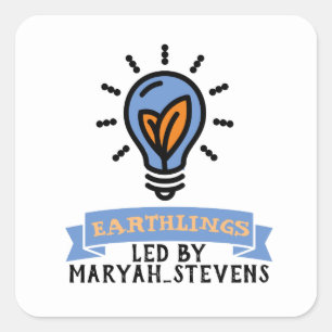 Scrimo Team Earthling-sticker Vierkante Sticker
