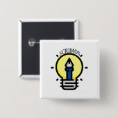 Scrimo-toets Vierkante Button 5,1 Cm (Voorkant /achterkant)