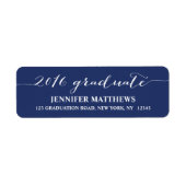 Script 2016 | Afstuderen retouradreslabel Etiket (Voorkant)