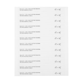 Script 24x Custom DIY Thin Wedding Return-adres