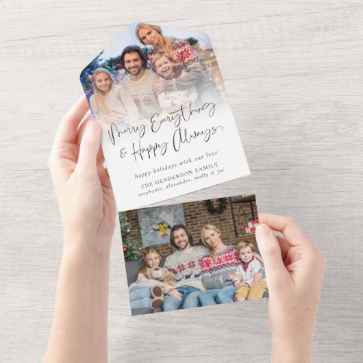 Script 2 photo Destinataire Adresse Carte de Noël (Déchirure)