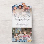 Script 2 photo Destinataire Adresse Carte de Noël (À l'intérieur)