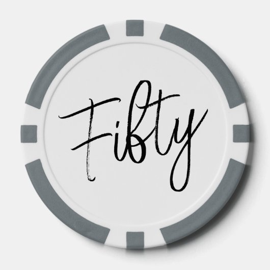 Script 50e verjaardag poker chips (Voorkant)