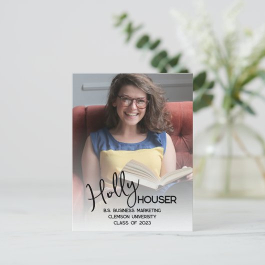 Script 5 Foto Verjaardagsaankondiging Kaart (Staand voorkant)