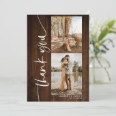 Script 5 photos mariage bois rustique merci (Debout devant)