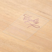 Script 80 Black Roos Gold 80th Birthday Acryl Uitnodigingen (Laagn)