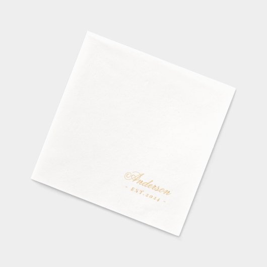 Script à main classique Nom de famille Mariage (Gauche)