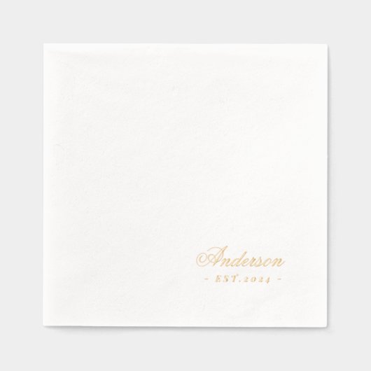 Script à main classique Nom de famille Mariage (Recto)